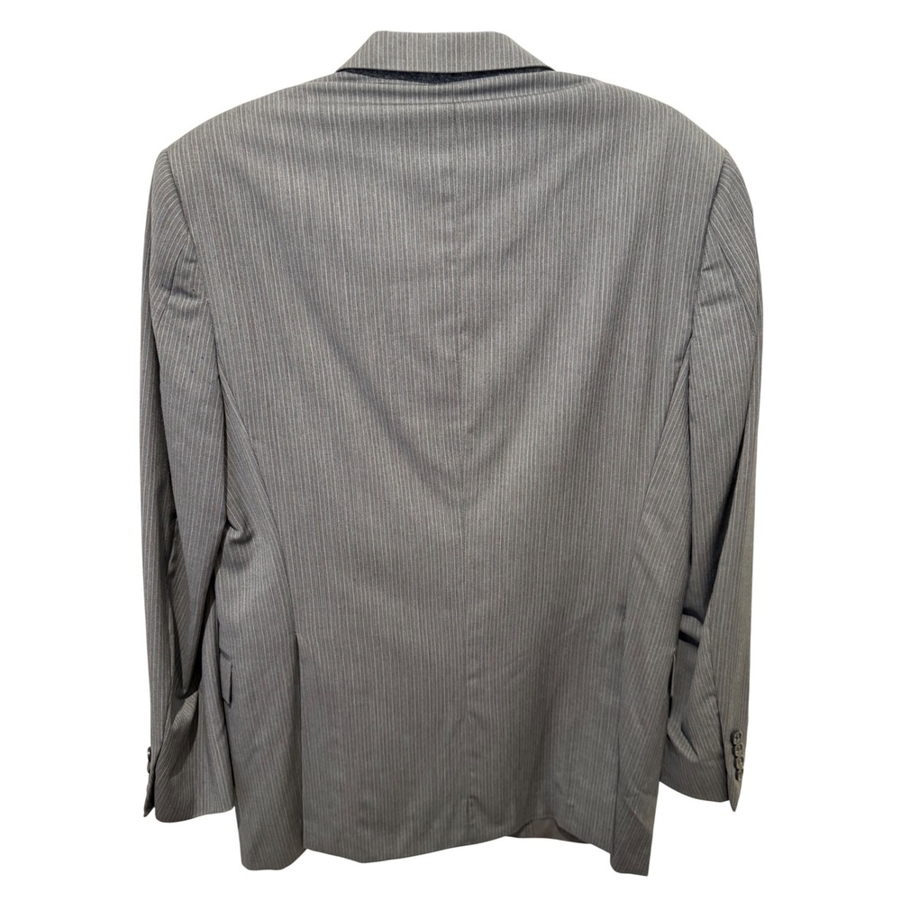 Burberry London Men's Gray Pinstripe Wool Blazer Suit Jacket Size 38 Reg - Picture 2 of 4